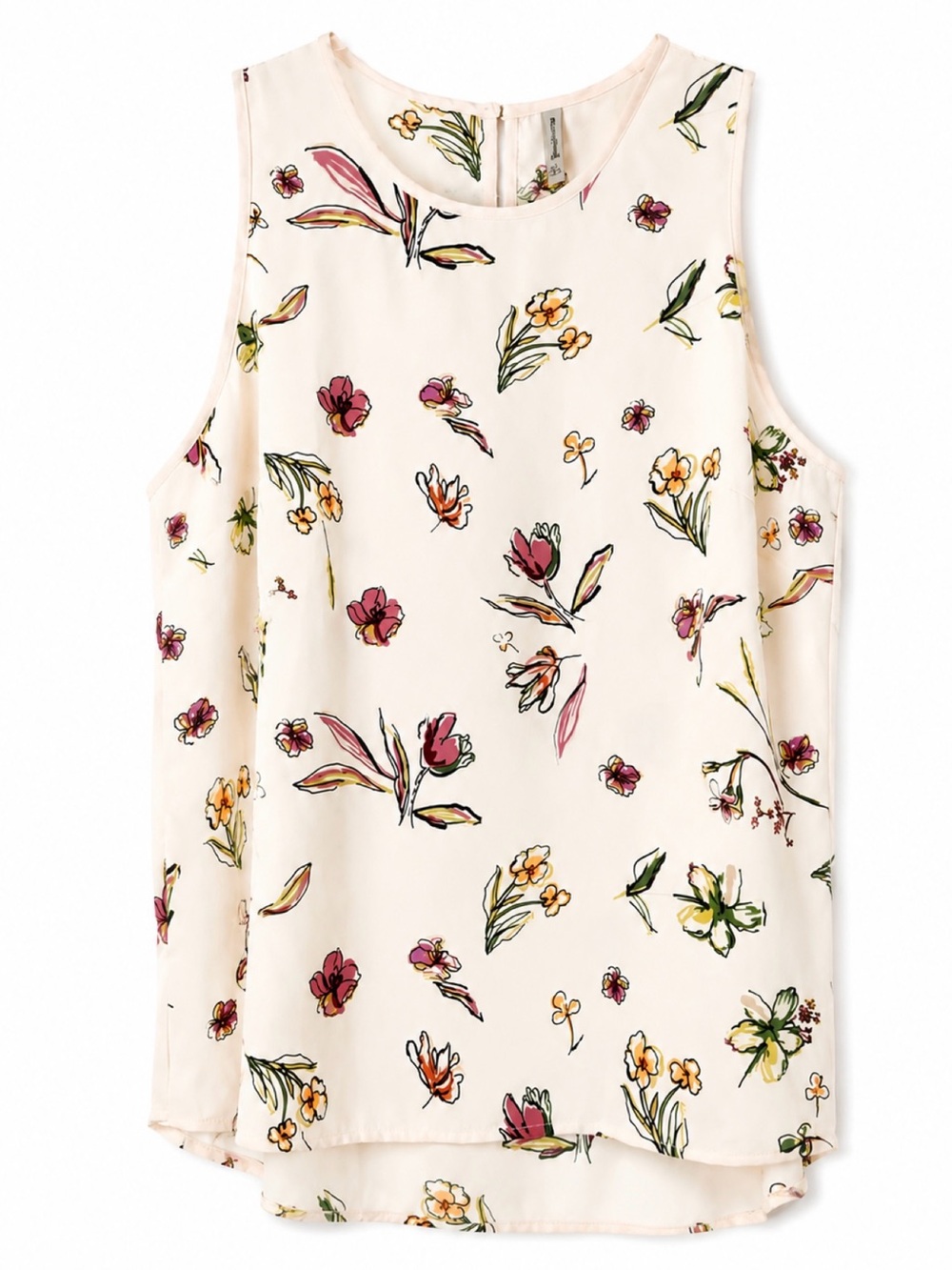 Stradivarius Beige Floral Sleeveless top - Picture 3 of 9